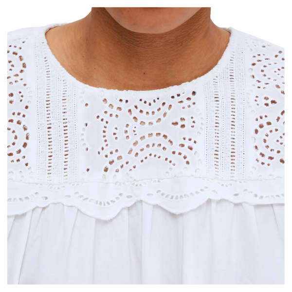 Selected Femme Violette Broderie Anglaise Blouse for Women