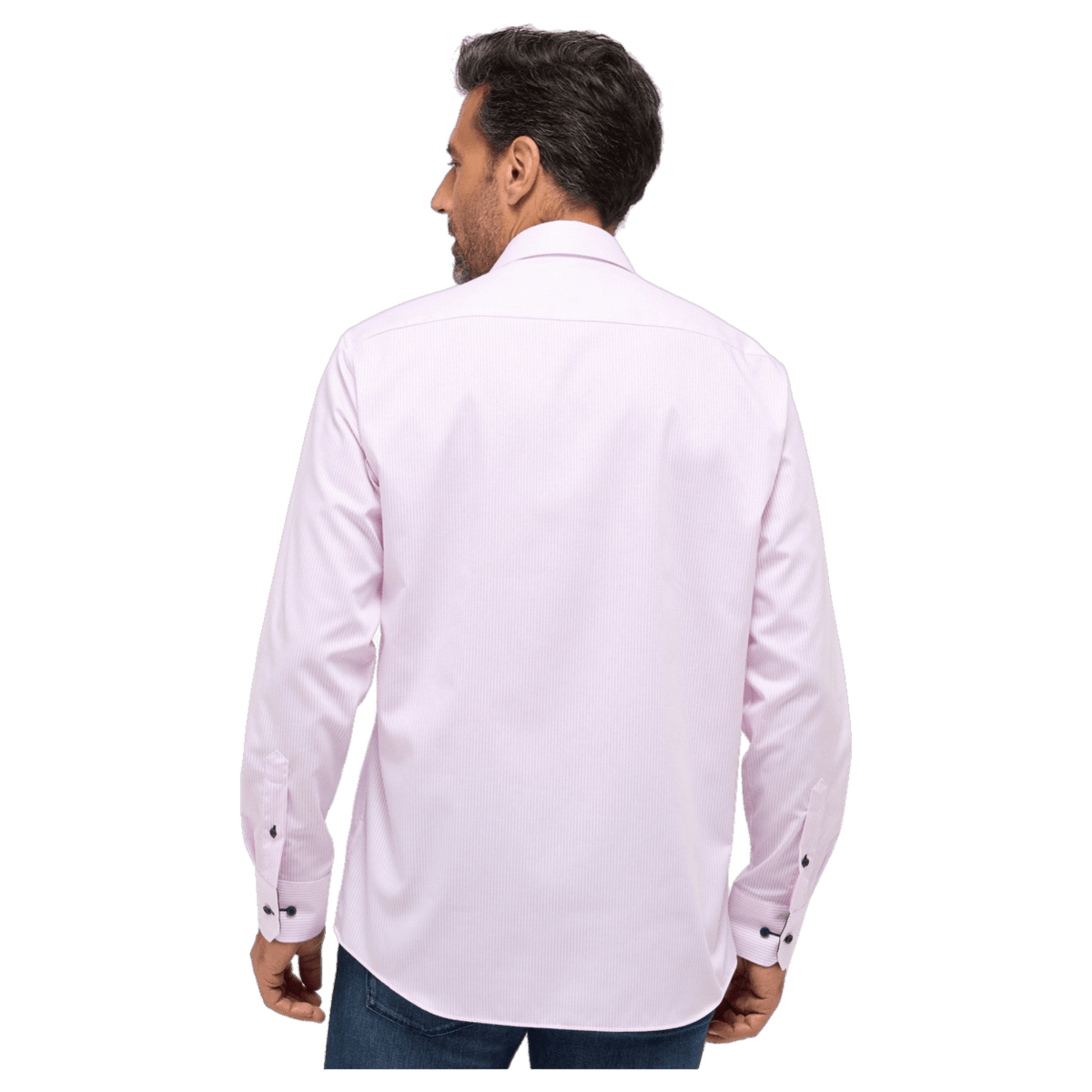 Eterna Long Sleeve Striped Formal Shirt | Coes image.