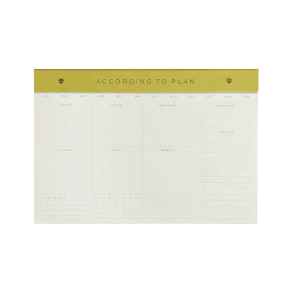 Designworks Ink According To Plan Weekly Notepad