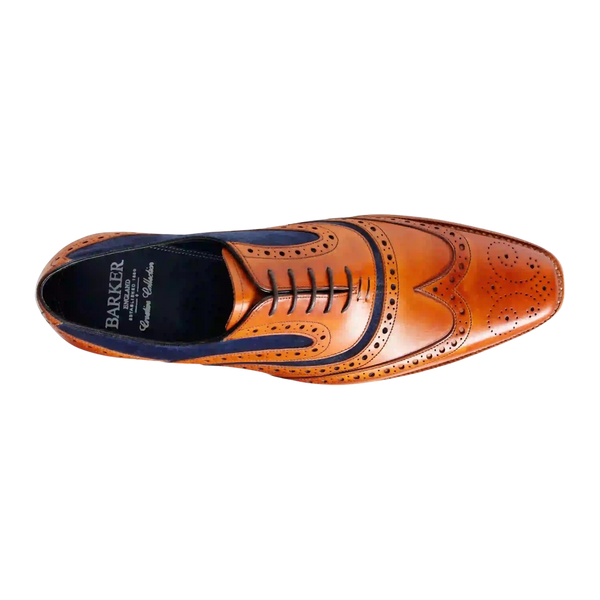 Barker McClean Shoes in Tan & Navy
