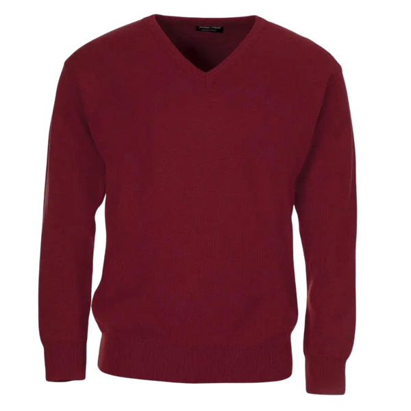 Franco Ponti V Neck Pullover For Men in Red