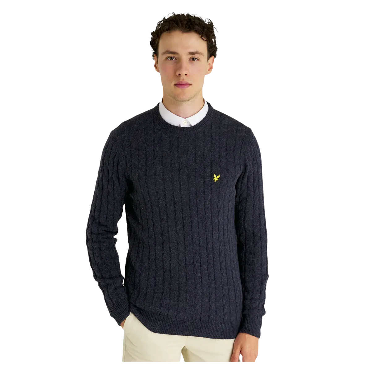 Lyle and scott cable 2025 knit jumper