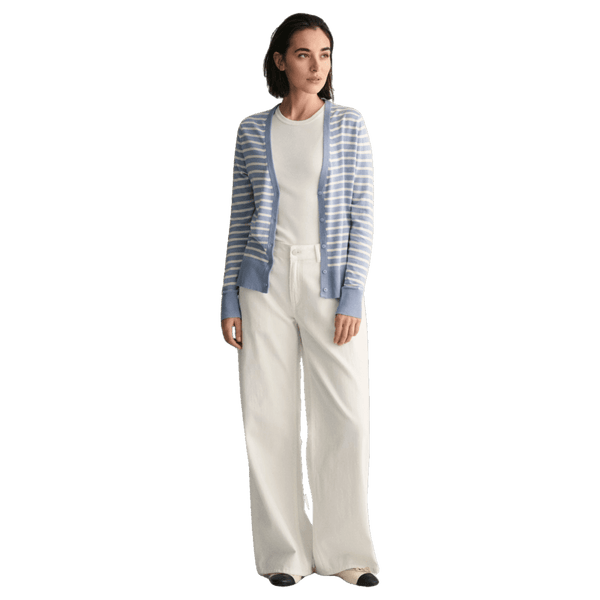 GANT Fine Knit Striped Cardigan for Women