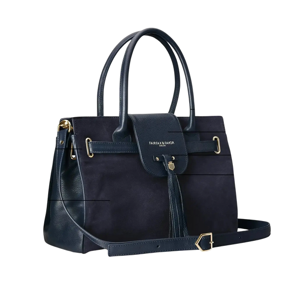Fairfax & Favor Windsor Handbag in Navy