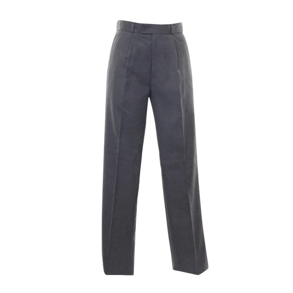 Senior Boys Pleated Trousers in Grey