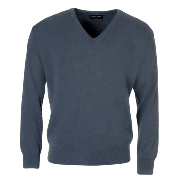 Franco Ponti V Neck Sweater K01 for Men in Denim