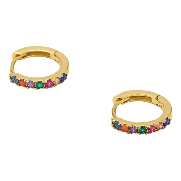Estella Bartlett Multicoloured Pave Hoop Earrings