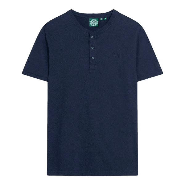 Superdry Organic Cotton Vintage Logo Emb Henley Top