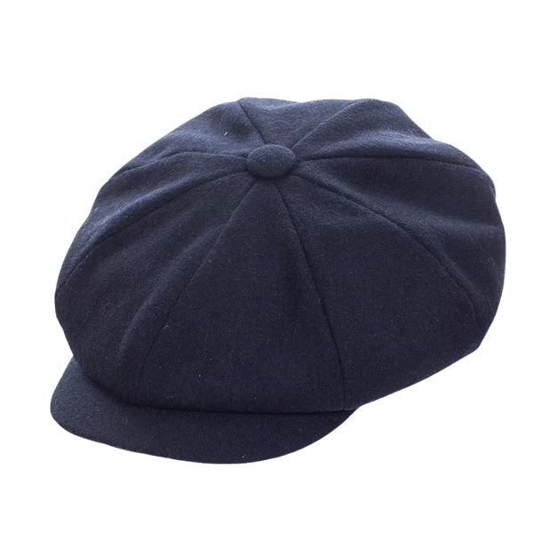 Failsworth Alfie 8 Piece Melton Cap for Men in Navy