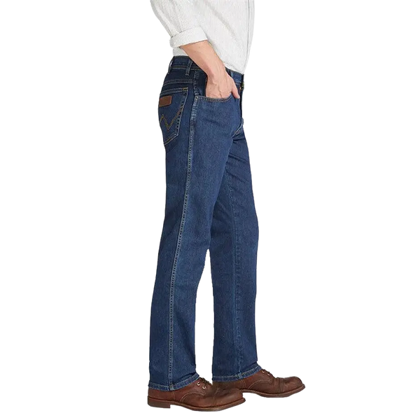 Wrangler Texas Stretch Jeans for Men in Darkstone