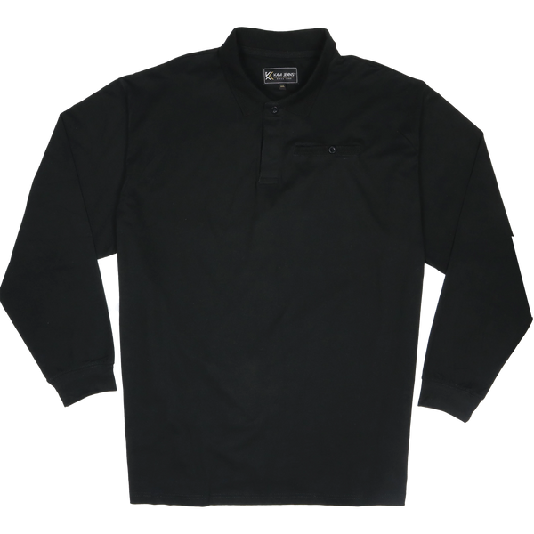 KAM Jeanswear Long Sleeve Peach Finish Polo