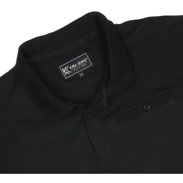 KAM Jeanswear Long Sleeve Peach Finish Polo