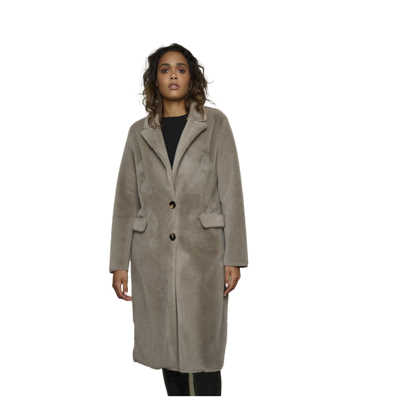 Rino & Pelle Saami Long Single Breasted Fur Coat for Women