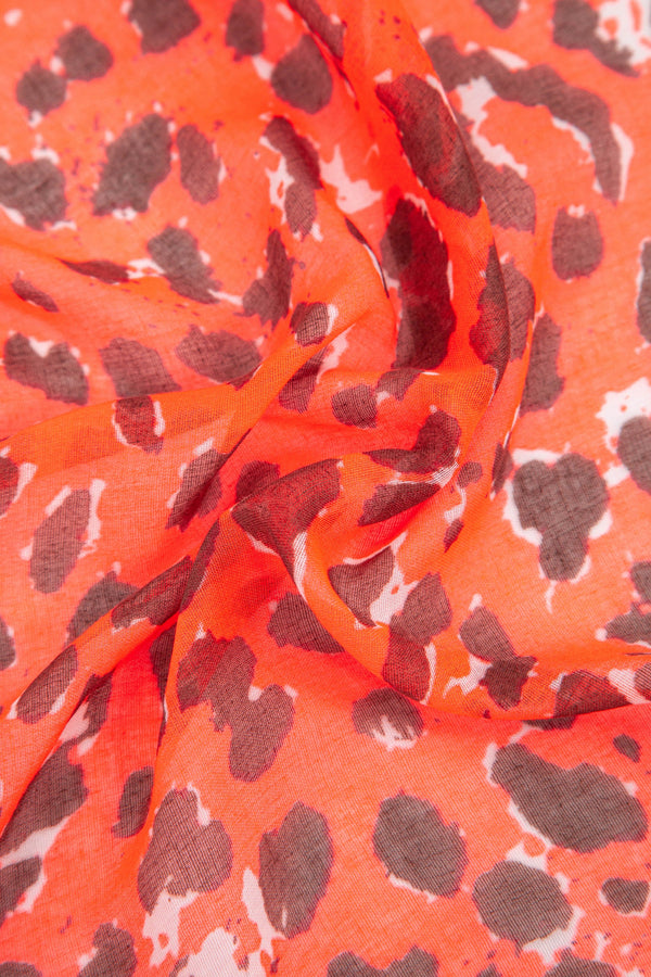 Miss Shorthair All Over Leopard Print Scarf