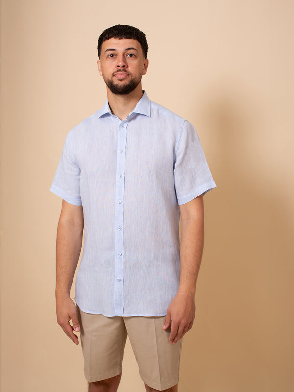 William David Orford Short Sleeve Linen Shirt