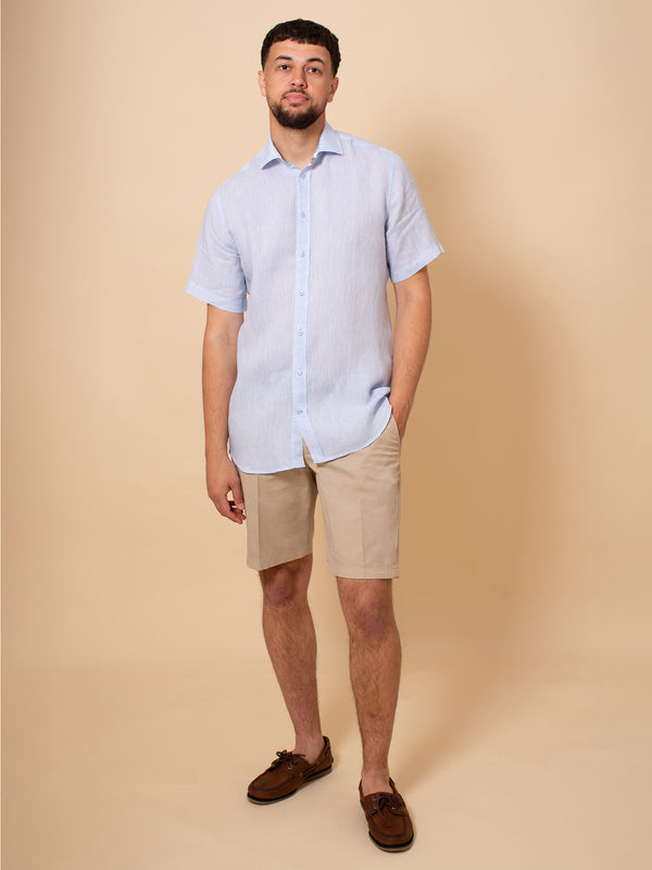 William David Orford Short Sleeve Linen Shirt
