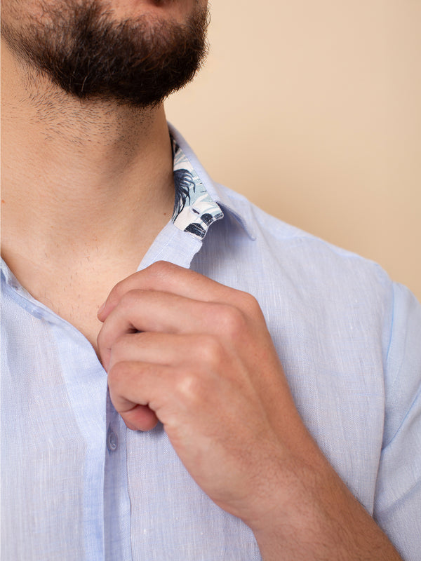 William David Orford Short Sleeve Linen Shirt