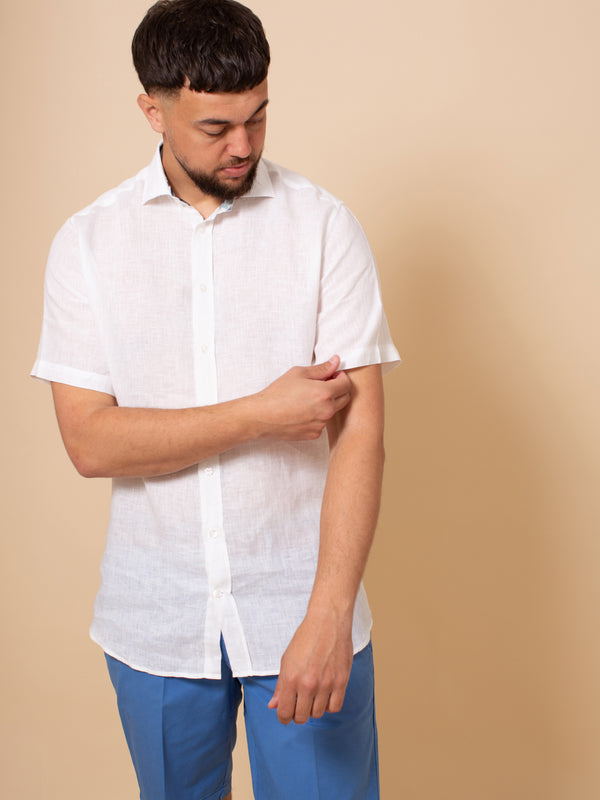 William David Orford Short Sleeve Linen Shirt
