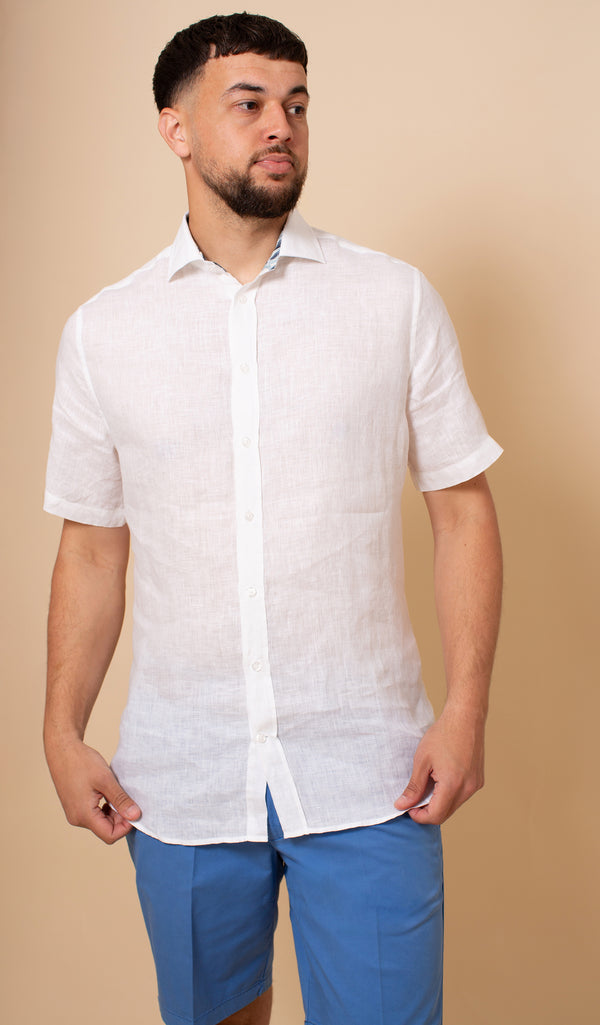 William David Orford Short Sleeve Linen Shirt