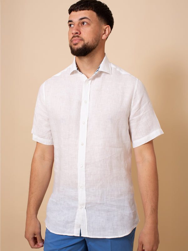 William David Orford Short Sleeve Linen Shirt