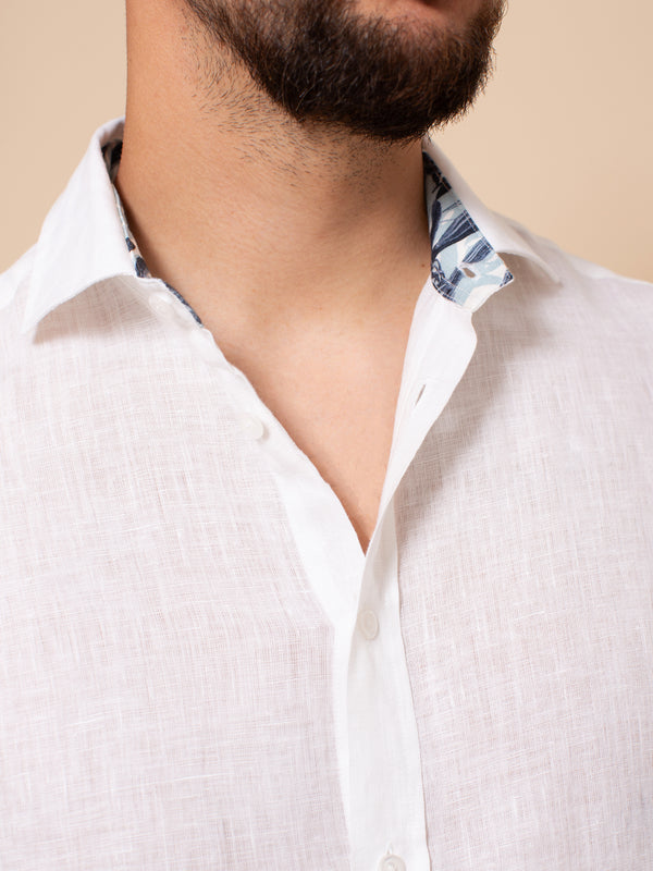 William David Orford Short Sleeve Linen Shirt