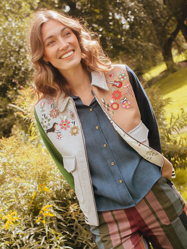 Vilagallo Bomber Emb Jacket