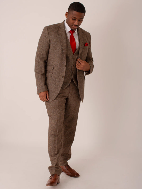 Brown Tweed Suit for Men