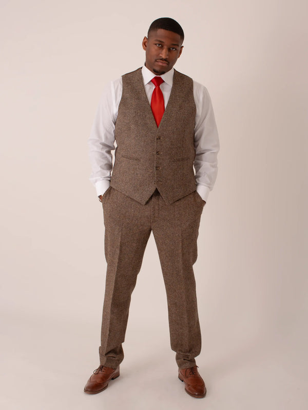 Brown Tweed Suit for Men