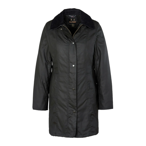 Barbour Belsay Wax Jacket in Black