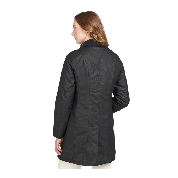 Barbour Belsay Wax Jacket for Women in Black