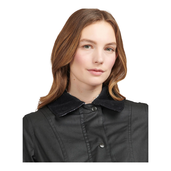 Barbour Belsay Wax Jacket for Women in Black