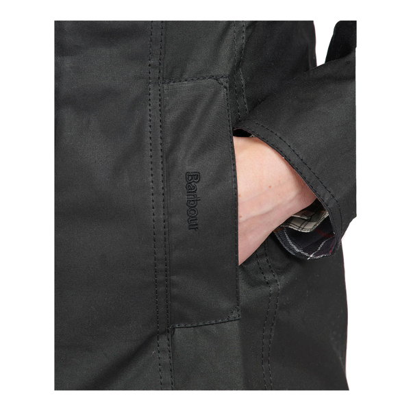 Barbour Belsay Wax Jacket in Black