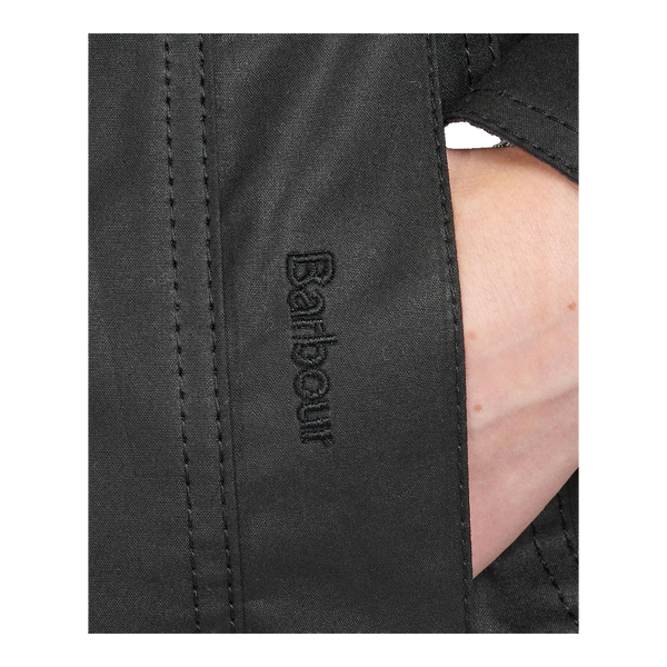 Barbour Belsay Wax Jacket in Black