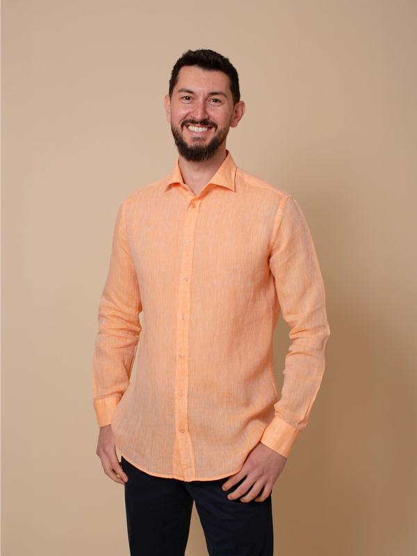 William David Orford Long Sleeve Linen Shirt