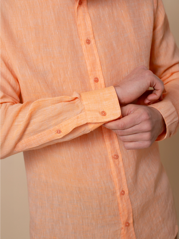 William David Orford Long Sleeve Linen Shirt