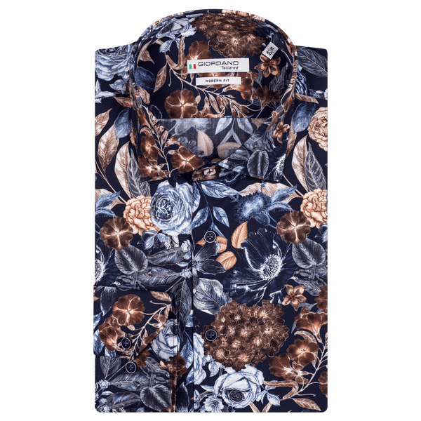 Giordano Floral Long Sleeve Shirt for Men