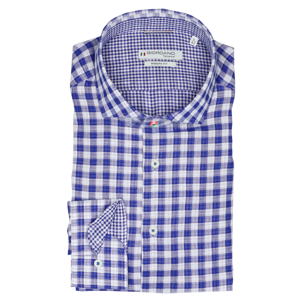 Giordano Double Faced Long Sleeve Check Shirt for Men