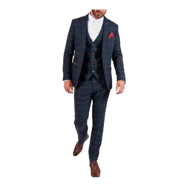 Marc Darcy Eton Tweed Suit Waistcoat for Men