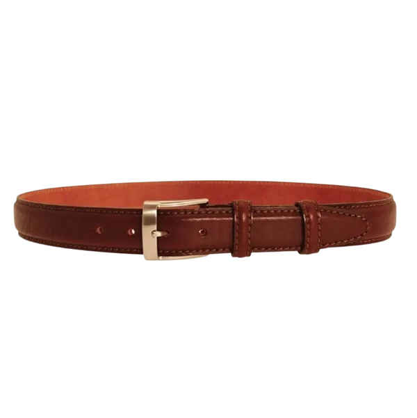Ibex 40mm Stitched Edge Heavy Full Grain Belt For Men In Brown