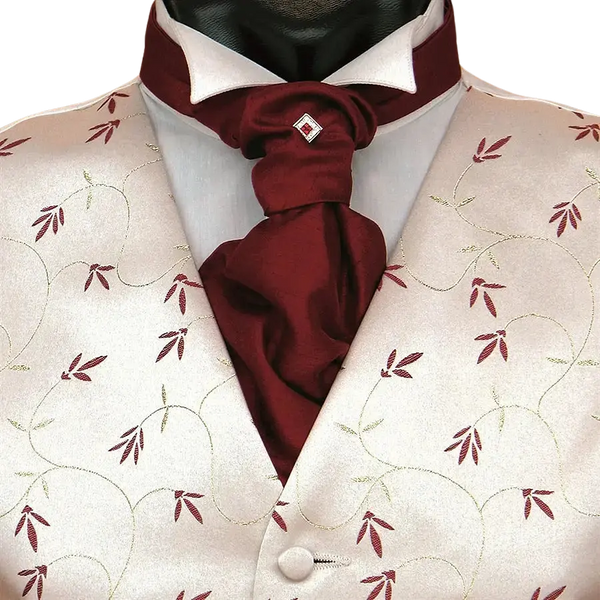 Fancy Waistcoat in White & Red