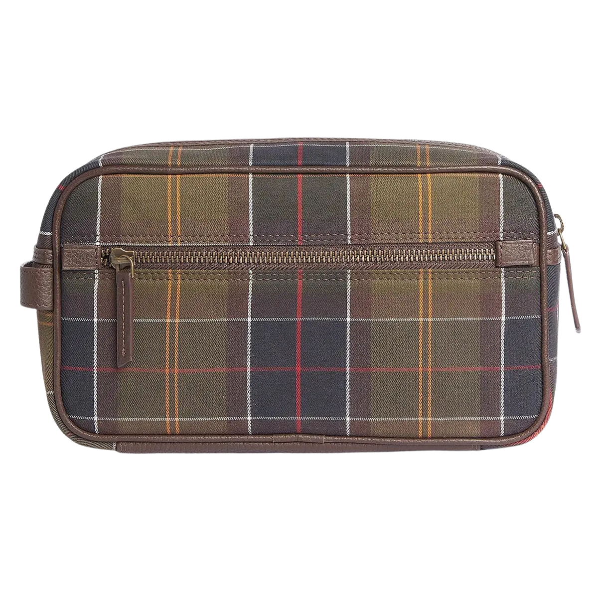 Barbour tartan top wash bag