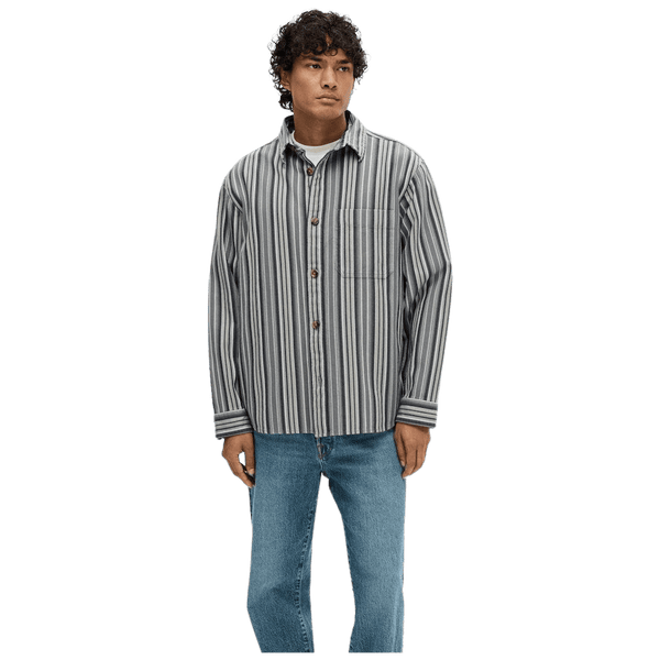 Selected Boxy-James Striped Overshirt