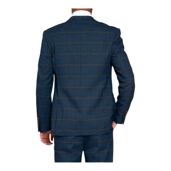 Marc Darcy Jenson Check Three Piece Suit for Men