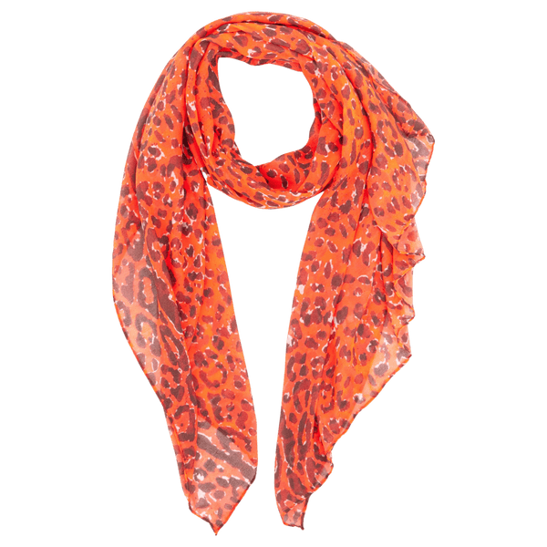 Miss Shorthair All Over Leopard Print Scarf