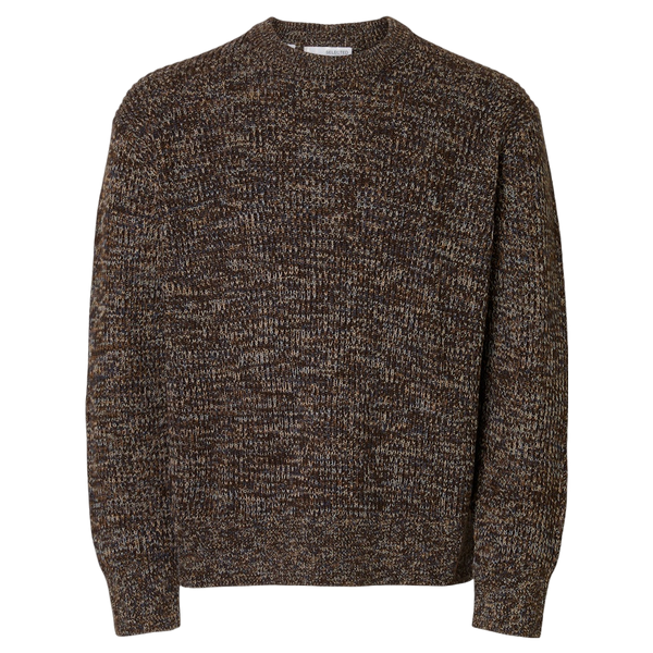 Selected Tilum Long Sleeve Knit Relaxed Crew Neck