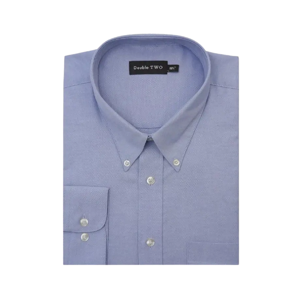 Double Two Standard Sleeve Oxford Shirt in Plus Sizes