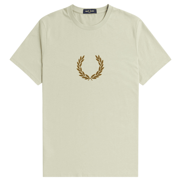 Fred Perry Flocked Laurel Wreath Graphic T-Shirt for Men