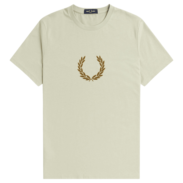 Fred Perry Flocked Laurel Wreath Graphic T-Shirt