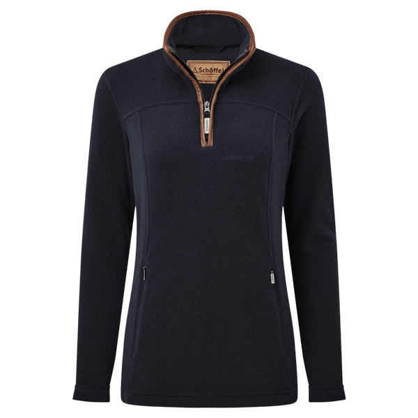 Schoffel Tilton 1/4 Zip Fleece Top in Navy