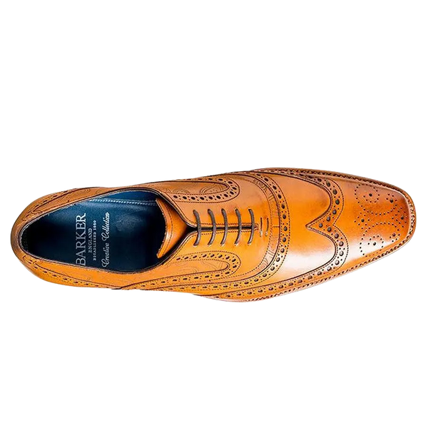 Barker McClean Paisley Brogue Shoes for Men in Tan